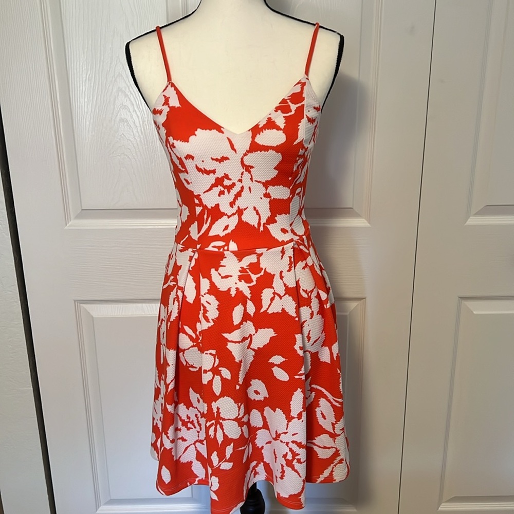 Orange Floral Boutique Dress 👗